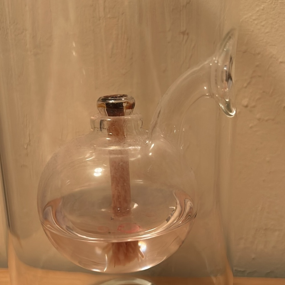 Wolfard Blown Glass Oil Candle Latern. Approx 9” Vintage - Picture 2 of 5